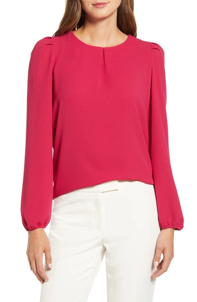 Anne Klein Puff Shoulder Long Sleeve Blouse In Giselle