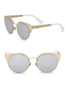 Dior Ama Mini 54mm Mirrored Lens Cat Eye Sunglasses - Gold/ Copper