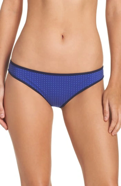 Diane Von Furstenberg Classic Dotted Bikini Swim Bikini Bottom, Blue In Ronsin Dot