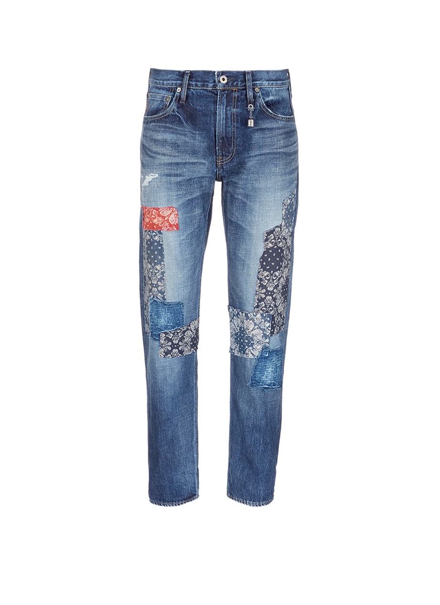 Fdmtl 'heritage Cs34' Paisley Print Patchwork Jeans | ModeSens