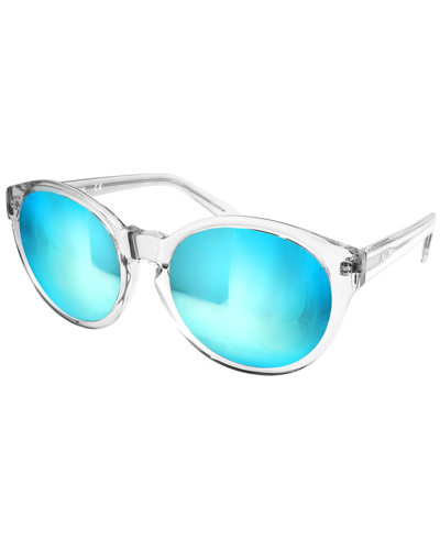 Aqs Women's 60mm Daisy Round Sunglasses In Grey