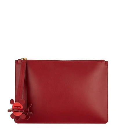 Anya Hindmarch Georgiana Circulus Zip Pouch In Red