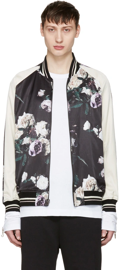 Lad Musician Reversible Multicolor Floral Satin Bomber Jacket | ModeSens