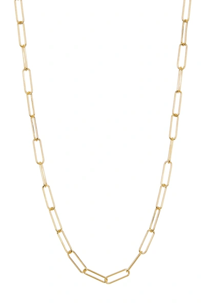 Adornia 14k Yellow Gold Plated Paper Clip Necklace