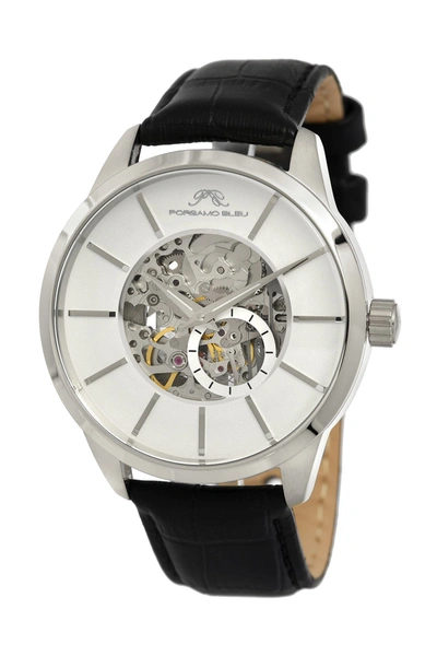 Porsamo Bleu Cassius Automatic White Dial Mens Watch 801acal In Black / White