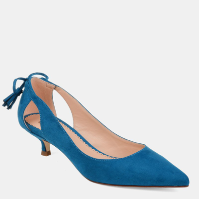 Journee Collection Journee Bindi Kitten Heel Pump In Teal