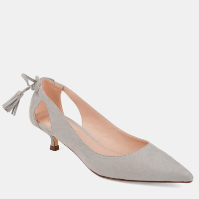 Journee Collection Journee Bindi Kitten Heel Pump In Grey