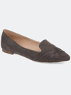 Journee Collection Journee Mindee Crisscross Toe Flat In Steel Gray