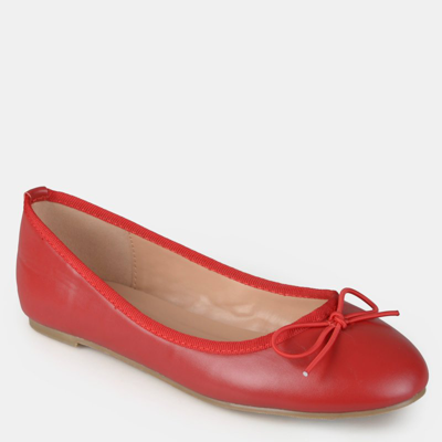 Journee Collection Journee Vika Bow Flat In Red