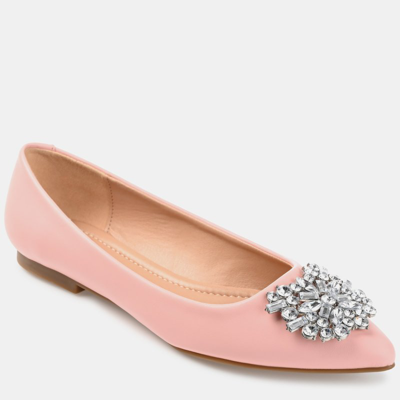 Journee Collection Journee Renzo Embellished Flat In Pink