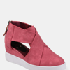 Journee Collection Journee Seena Crossover Platform Wedge Pump In Pink