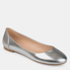 Journee Collection Women's Comfort Kavn Narrow Width Flat In Silver