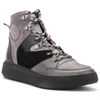 Hybrid Green Label Globetrotter Leather Mid Sneaker In Grey