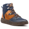 Hybrid Green Label Globetrotter Leather Mid Sneaker In Blue
