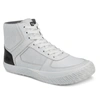 Hybrid Green Label Drifter Leather Mid Sneaker In Leather Wh