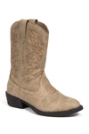 Deer Stags Kids' Big Boys Ranch Pull On Western Cowboy Fashion Comfort Boot In Light Taupe