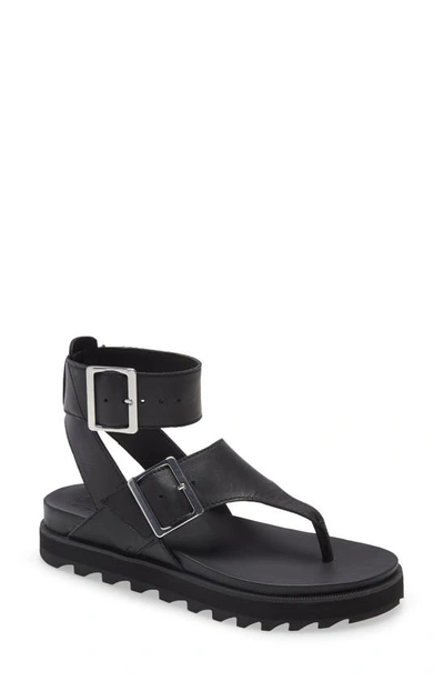 Sorel Roaming T-strap Sandal In Black