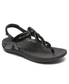 Rockport Cobb Hill 'ramona' Slingback Sandal In Black Faux Patent Leather