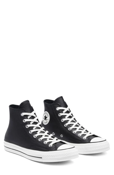 Converse Chuck Taylor All Star Move Faux Leather High Top Sneaker In Black/ Egret/ Black