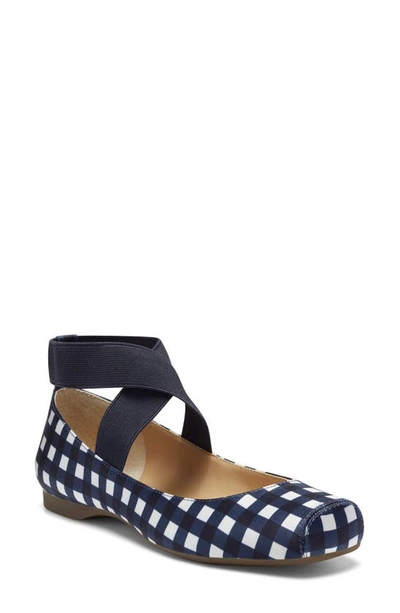 Jessica Simpson 'mandalaye' Leather Flat In Navy Combo