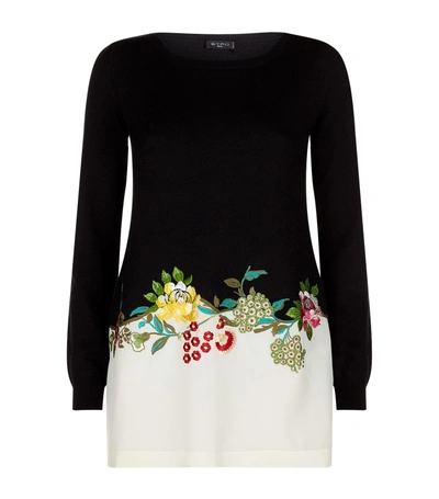 Etro Floral Embroidered Silk Blend Jumper In Multi