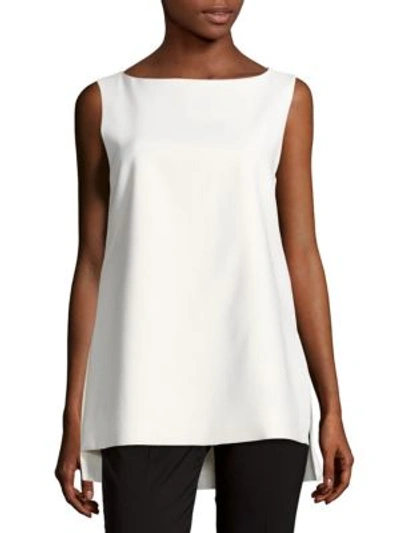 Adam Lippes Asymmetric Sleeveless Blouse In Ivory