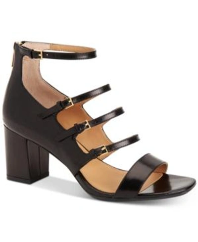 Calvin Klein Women's Caz Strappy Sandals Women's Shoes In Black