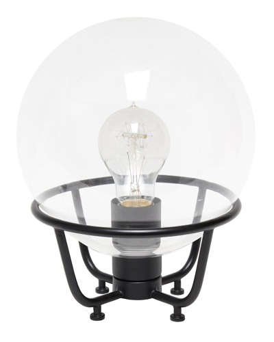 Lalia Home Old World Globe Glass Table Lamp In Black