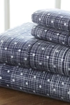 Ienjoy Home The Home Spun Premium Ultra Soft Polka Dot Pattern 4-piece Queen Bed Sheet Set In Navy