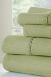 Ienjoy Home Hotel Collection Premium Ultra Soft 4-piece Checkered Bed Sheet Set In Sage