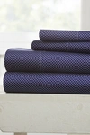 Ienjoy Home Our Elegant My Heart Pattern 4-piece Sheet Set In Navy