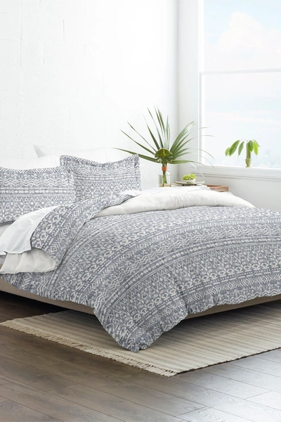 Ienjoy Home Home Collection Premium Ultra Soft Modern Rustic Pattern 3-piece Reversible Duvet Cover Set In Navy