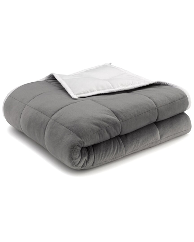 Ella Jayne Reversible Weighted Anti-anxiety Blanket In Grey