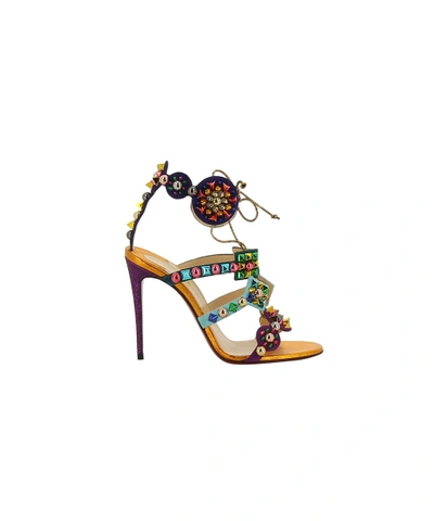 Christian Louboutin Women&#39;s Multicolor Suede Sandals' In Multiple  Colors | ModeSens