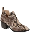 Journee Collection Journee Lola Patterned Ankle Bootie In Snake