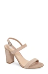 Bp. Lula Block Heel Slingback Sandal In Blush Suede