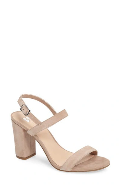 Bp. Lula Block Heel Slingback Sandal In Blush Suede