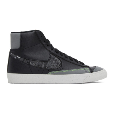 Nike Blazer Mid '77 Vntg Revival Sneakers In Black In Black/grey/green