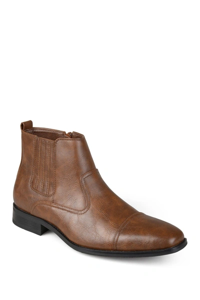 Vance Co. Alex Wide Fit Chelsea Boots In Brown