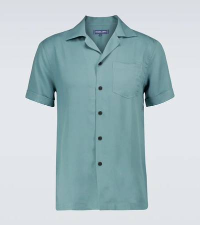 Frescobol Carioca Thomas Tencel® Camp-collar Shirt In Green