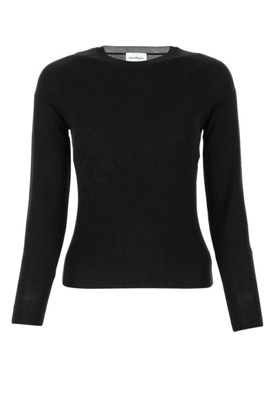 Ferragamo Black Wool Sweater Nd Salvatore  Donna M
