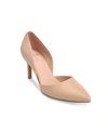 Bandolino Grenow Womens Faux Leather Pointed Toe D'orsay Heels In Beige Lizard