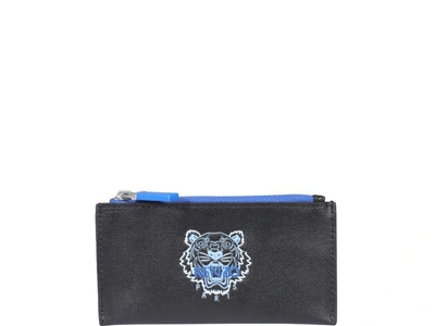 Kenzo Card Holder With Zip In Black