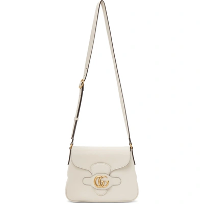 Gucci 双g小号邮差包 In 9022 Mystic White