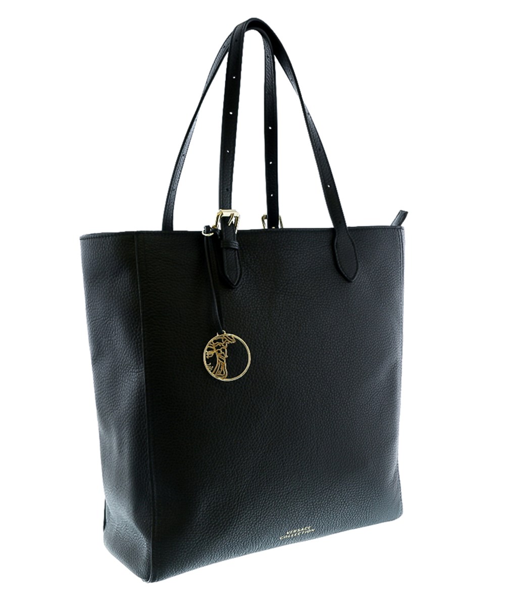versace collection leather tote
