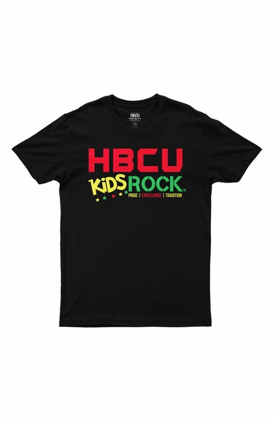 Hbcu Pride & Joy Kids' Kids Rock Graphic Tee In Black