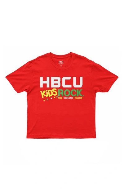 Hbcu Pride & Joy Kids' Kids Rock Graphic Tee In Red