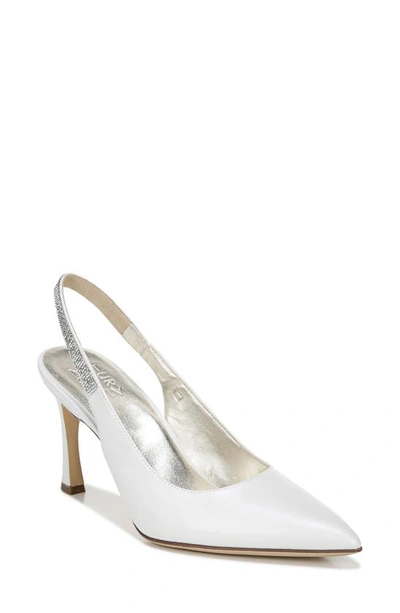 Naturalizer Aleah Slingback Pump In White Pearlized Leather