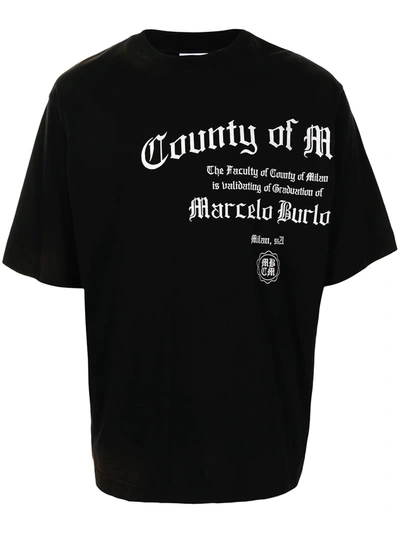 Marcelo Burlon County Of Milan Logo-print T-shirt In Schwarz