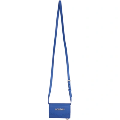 Jacquemus Le Porte Mini Leather Cross-body Bag In Blue